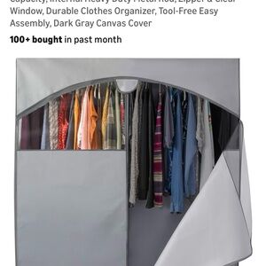 Dark Gray Canvas Clothes Organizer